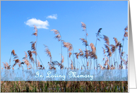 Field and cloud scene Memorial Invitation card