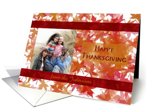Thanksgiving photo card - Fall foliage card (849076)