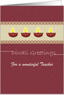 Diwali card for a Teacher card