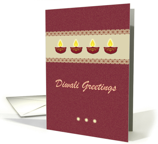 Diwali Greetings with Traditional Lamps card (868635)