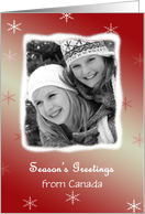 Season’s Greetings from Canada custom photo card