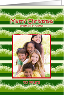 Merry Christmas from our home custom photo card