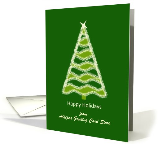Business happy holidays custom card with Christmas tree card (876513)