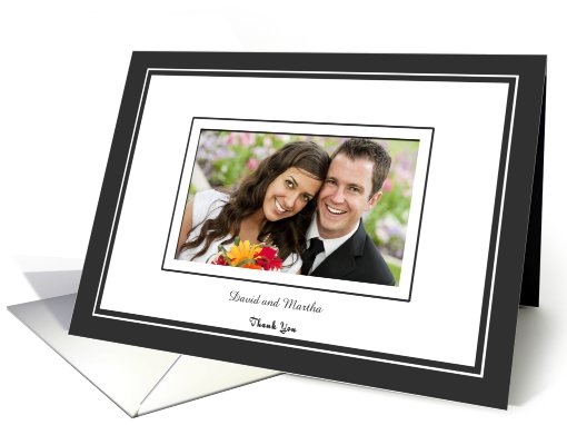 Thank you for coming to wedding - Black and white photo card (882857)