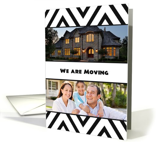 Black and white moving announcement photo card (900938)