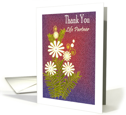 Thank You-Life Partner flower bunch card (901616)