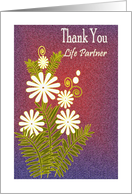 Thank You-Life Partner flower bunch card