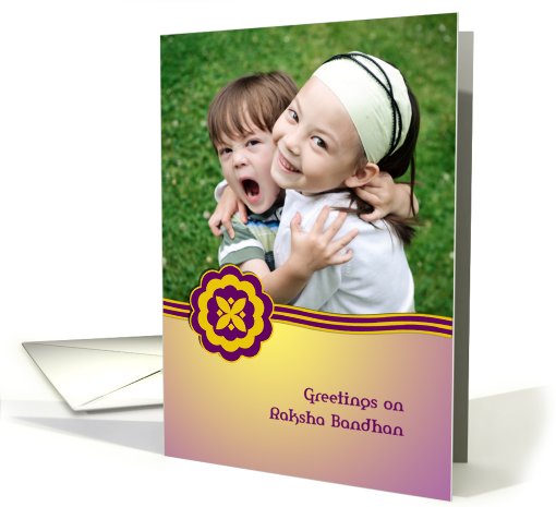Raksha Bandhan card with custom photo card (912770)