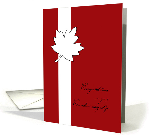 Congratulations on your Canadian citizenship - red and... (922468)