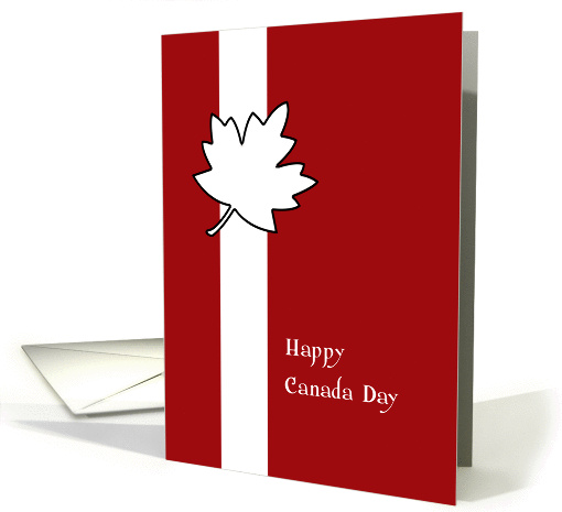 Red and white Canada day card with maple leaf card (927695)