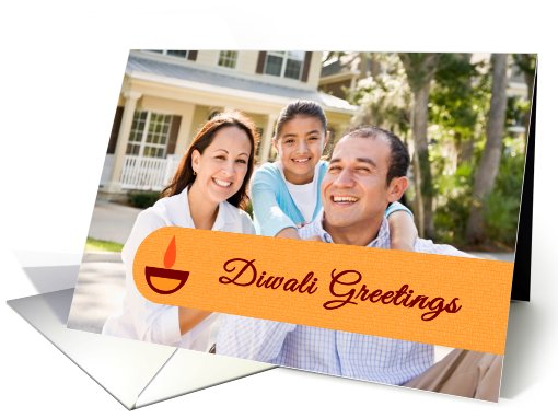 Diwali Greetings Photo Card with Diwali lamp card (943080)