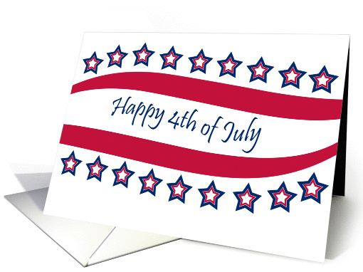 Business 4th of July card with White, Red and Blue Stars card (991565)