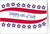 Business 4th of July card with White, Red and Blue Stars card