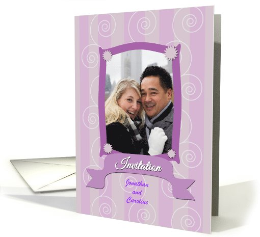 Wedding Invitation Card in lavender and purple card (992091)