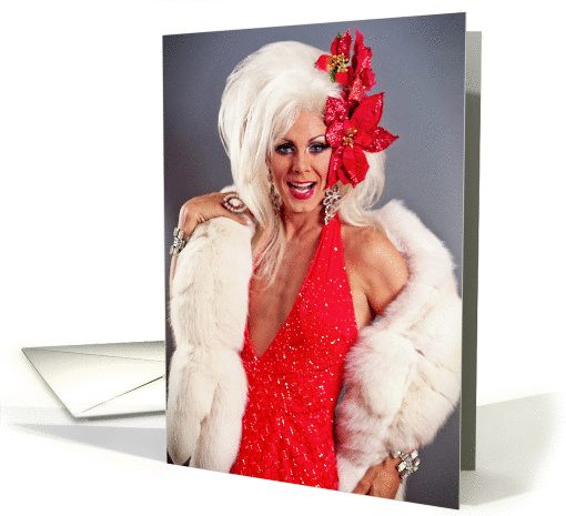 Drag Queen with Fur Stole card (529807)