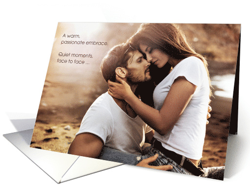 Romantic Lovers Passionate Embrace card (1472822)