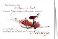 Contemporary Dance Teacher Appreciation Day Inspirational card