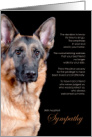 German Shepherd Pet Sympathy Euthanasia card