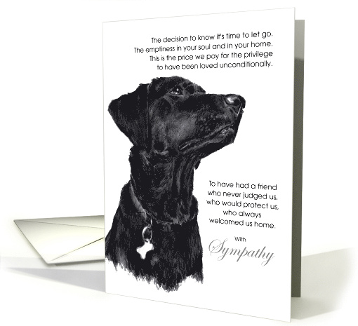 Labrador Retriever Dog Pet Sympathy Euthanasia card (1511538)