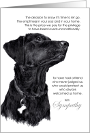 Labrador Retriever Dog Pet Sympathy Euthanasia card