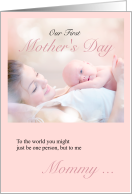 First Mother’s Day from Baby in Soft Pink card