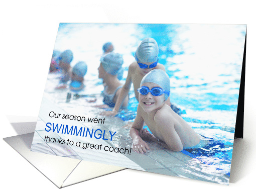 Swim Coach Thank You Team of Kids card (1513478)