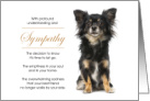 Long Coat Chihuahua Dog Pet Sympathy Euthanasia card