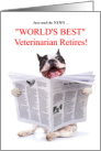 Funny Veterinarian Retirement Congratulations French Bulldog card