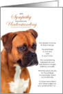 Boxer Dog Breed Pet Sympathy Euthanasia card