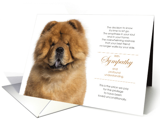 Chow Chow Dog Pet Sympathy Euthanasia Breed card (1517652)