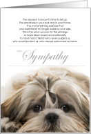Shih Tzu Dog Pet Sympathy Euthanasia card