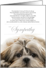 Shih Tzu Dog Pet Sympathy Euthanasia card