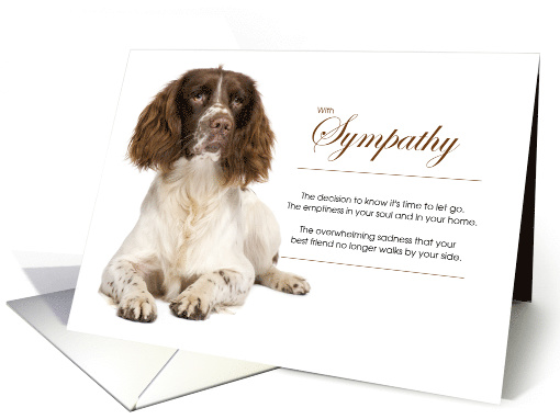 English Springer Spaniel Dog Pet Sympathy Euthanasia card (1522248)