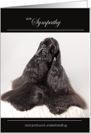 Black Cocker Spaniel Dog Pet Sympathy Euthanasia card