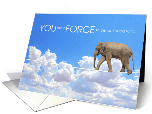 Encouragment Elephant on a Tightrope card (1523042)