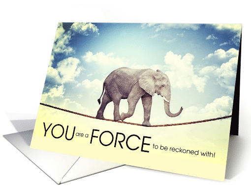 Encouragment Elephant on a Tightrope card (1523042)
