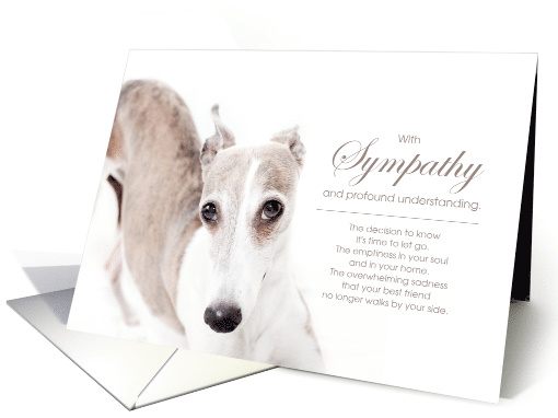 Greyhound Dog Pet Sympathy Euthanasia card (1523432)