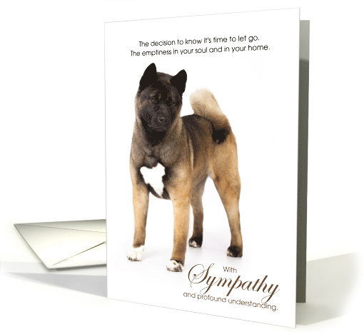 Akita Dog Pet Sympathy Euthanasia card (1523436)