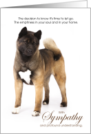 Akita Dog Pet Sympathy Euthanasia card