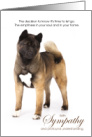 Akita Dog Pet Sympathy Euthanasia card
