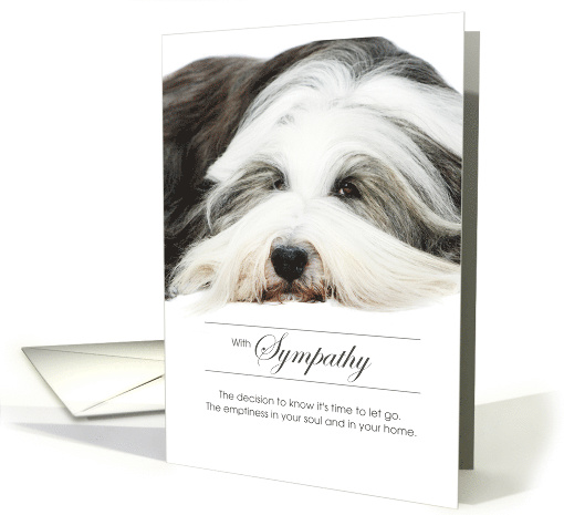 Old English Sheepdog Dog Pet Sympathy Euthanasia card (1524578)