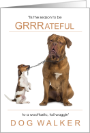 for Dog Walker Thanksgiving Two Cute Dogs are GRRRateful card