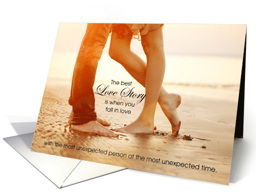 The Best Love Story Romantic Beach Couple card (1530836)