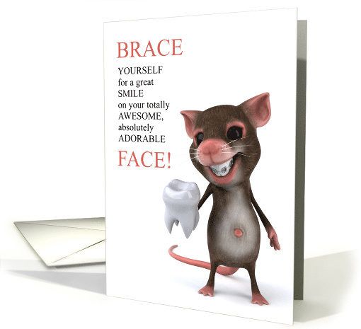 Cute Congratulations on Getting Your Braces card (1530868)