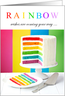 Rainbow Birthday Cake Colorful and Cheerful card