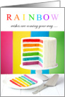 Rainbow Birthday Cake Colorful and Cheerful card