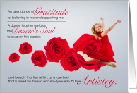 Thank You Dance Teacher Cards From Greeting Card Universe