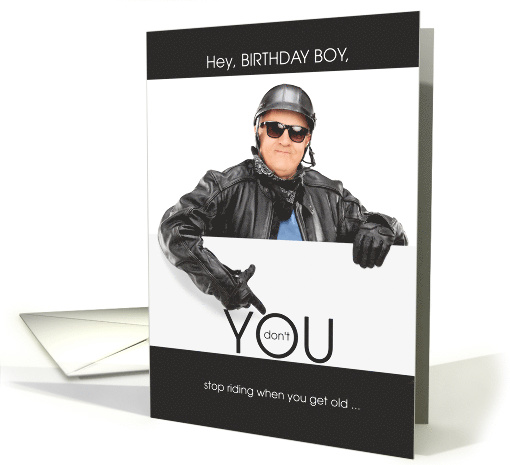 Funny Birthday Motorcycle Rider Theme card (1533438)
