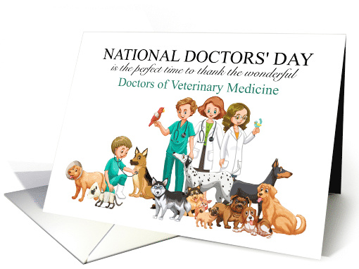 DVM National Doctors' Day Cute Illustration card (1539096)