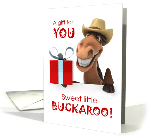for Little Buckaroo Holiday Money Enclosed Funny Horse card (1542200)
